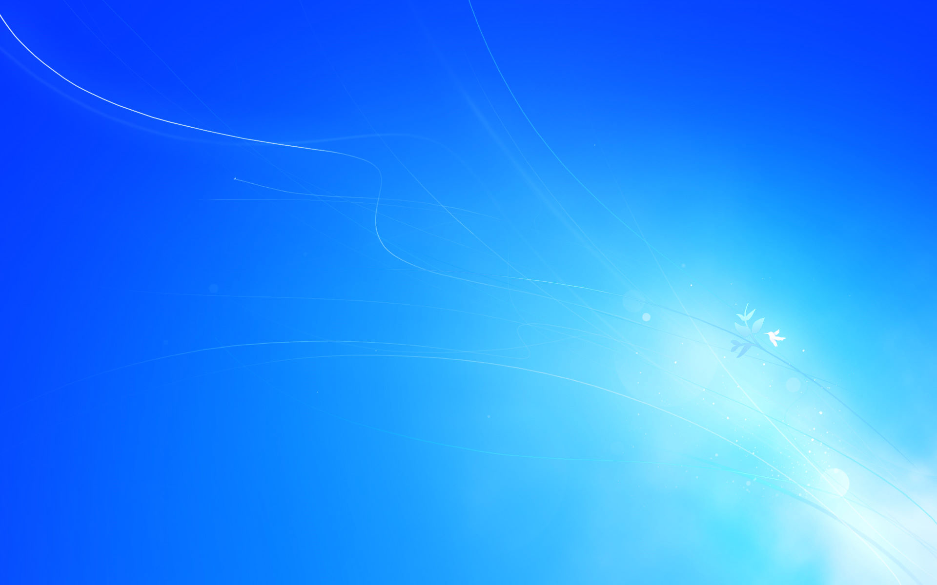 The Windows 7 default desktop background, but is tinted blue.