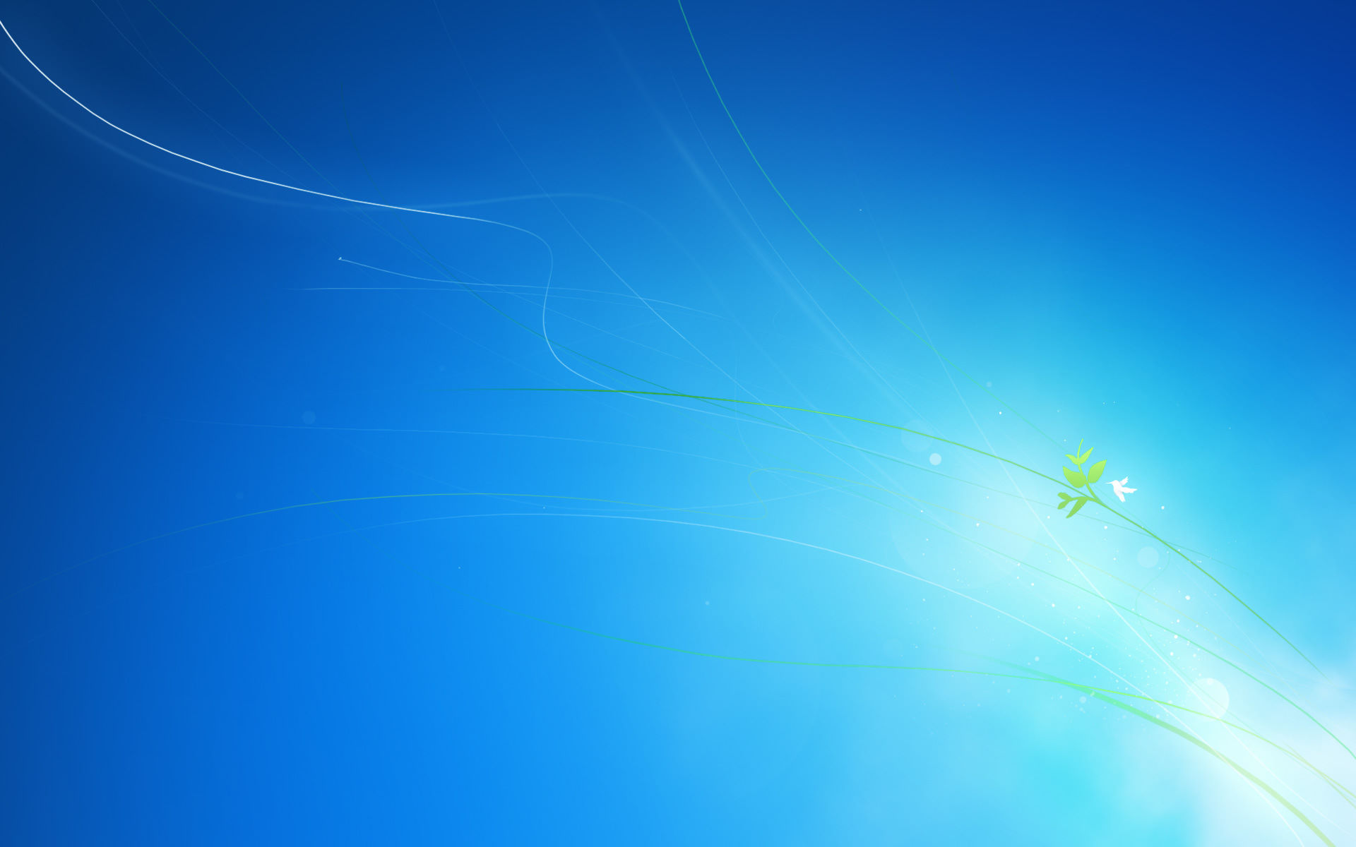 The Windows 7 default desktop background.